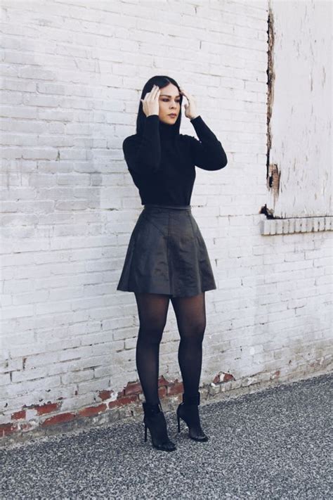 miniskirt and stockings|Trendy Outfit Ideas: Skirts and Stockings .